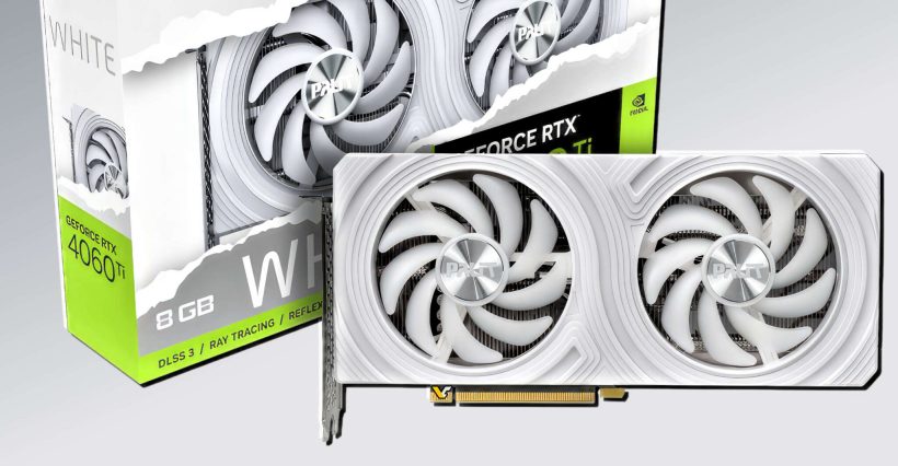 同德推出 RTX 4060 Ti“Gaming Pro White”顯卡：純白外殼 + 雙風扇
